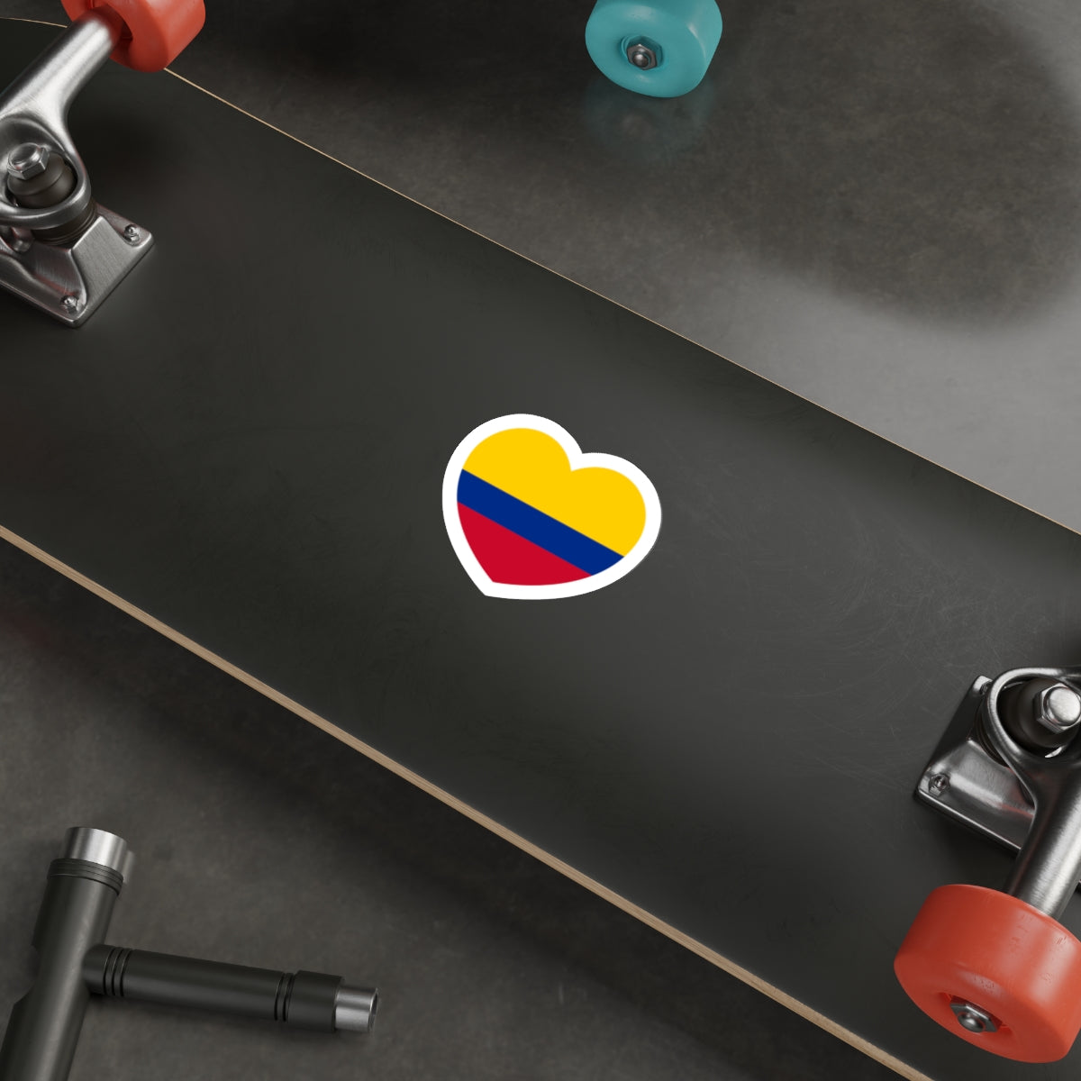 Heart Flag of Colombia - STICKER Vinyl Die-Cut Decal-The Sticker Space