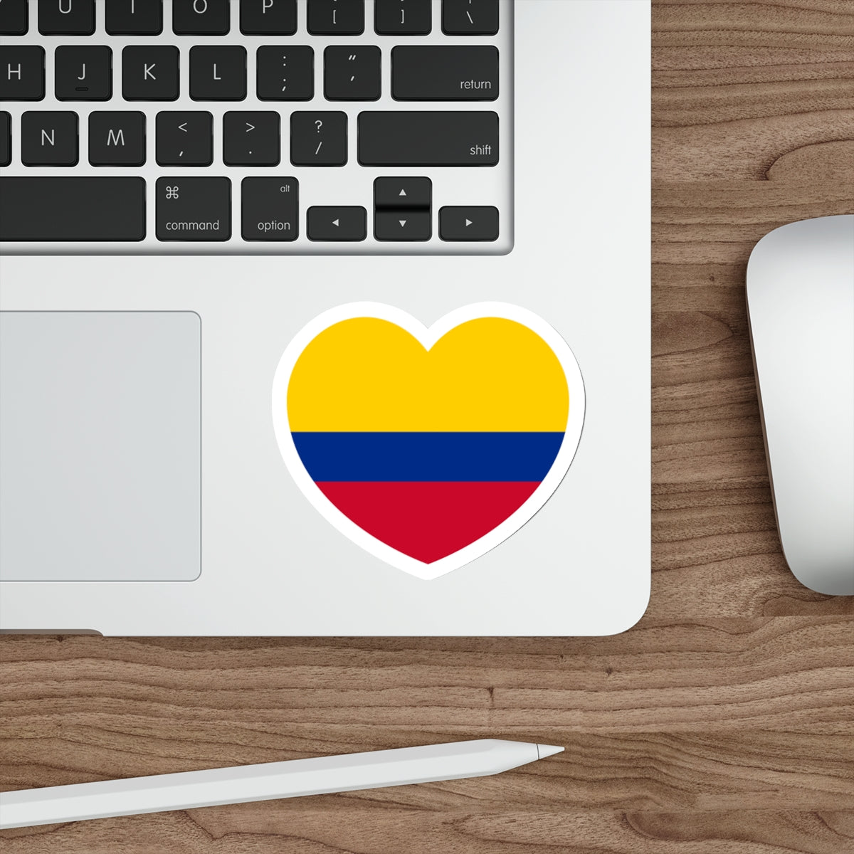 Heart Flag of Colombia - STICKER Vinyl Die-Cut Decal-The Sticker Space