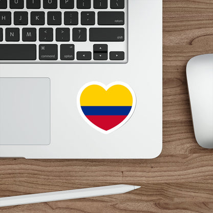 Heart Flag of Colombia - STICKER Vinyl Die-Cut Decal-The Sticker Space