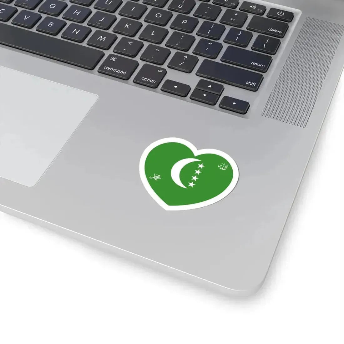 Heart Flag of Comoros 1996-2001 - STICKER Vinyl Kiss-Cut Decal - The Sticker Space