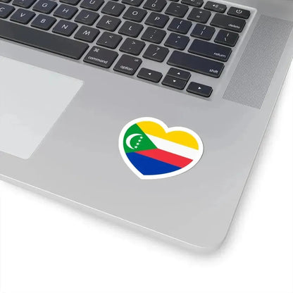 Heart Flag of Comoros - STICKER Vinyl Kiss-Cut Decal - The Sticker Space