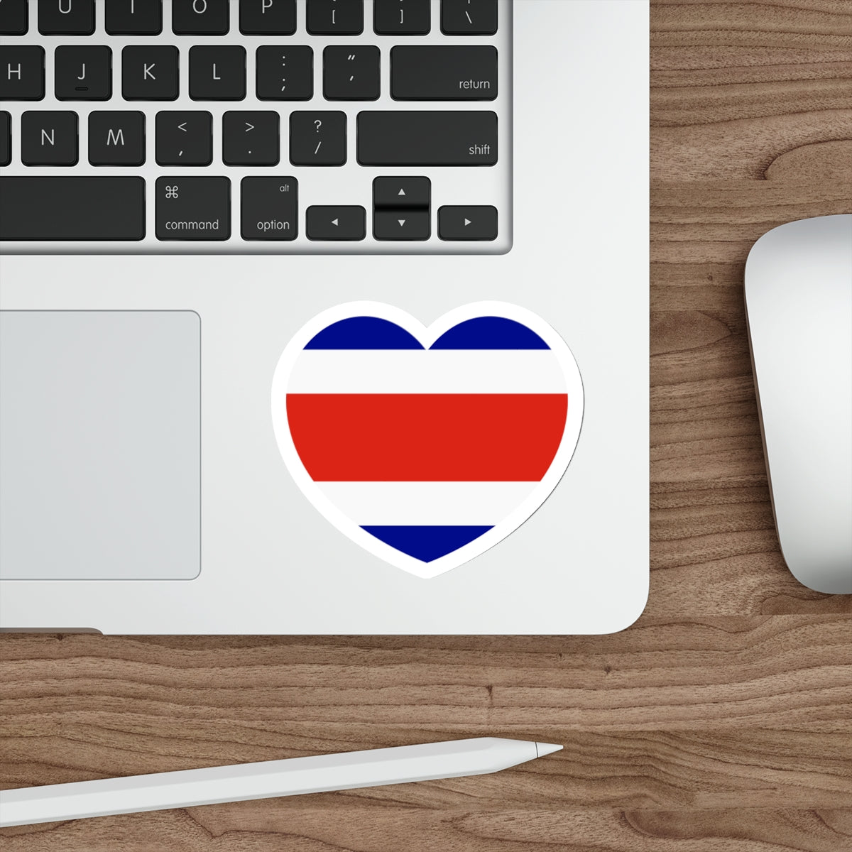 Heart Flag of Costa Rica - STICKER Vinyl Die-Cut Decal-The Sticker Space