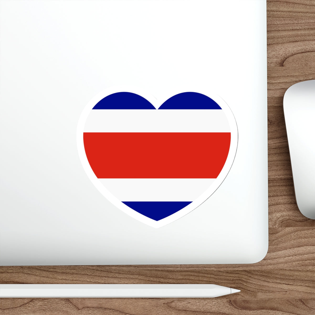 Heart Flag of Costa Rica - STICKER Vinyl Die-Cut Decal-The Sticker Space