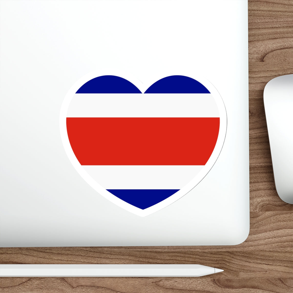 Heart Flag of Costa Rica - STICKER Vinyl Die-Cut Decal-The Sticker Space