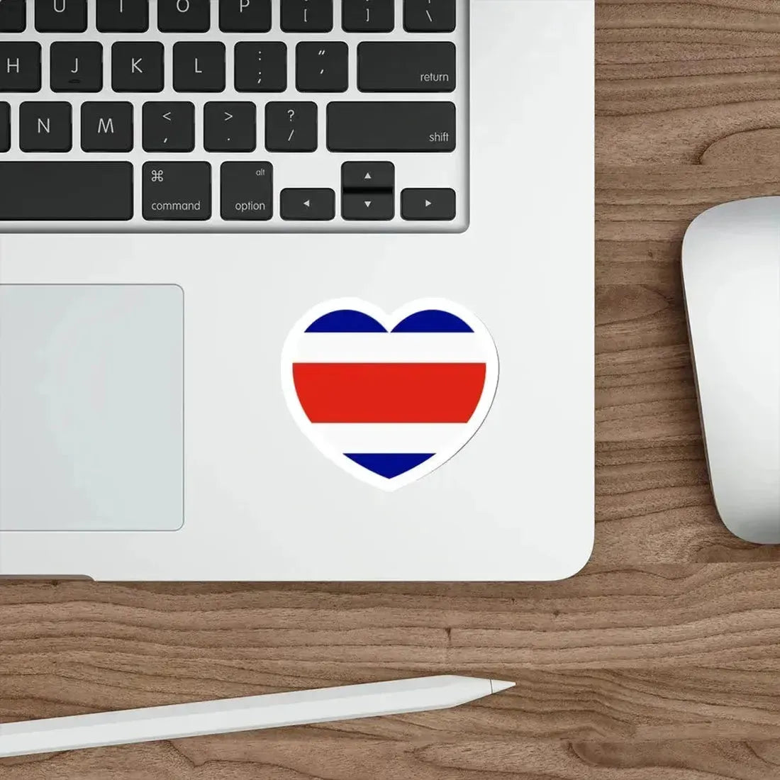 Heart Flag of Costa Rica - STICKER Vinyl Die-Cut Decal - The Sticker Space