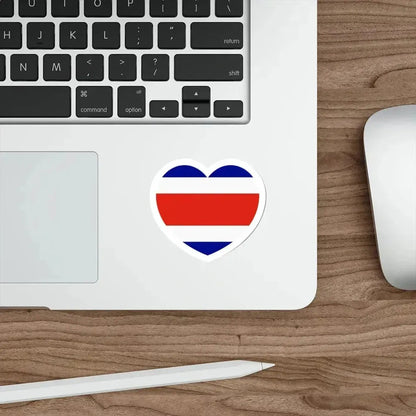 Heart Flag of Costa Rica - STICKER Vinyl Die-Cut Decal - The Sticker Space