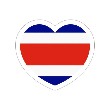 Heart Flag of Costa Rica - STICKER Vinyl Die-Cut Decal White Die-Cut 2 Inch - The Sticker Space