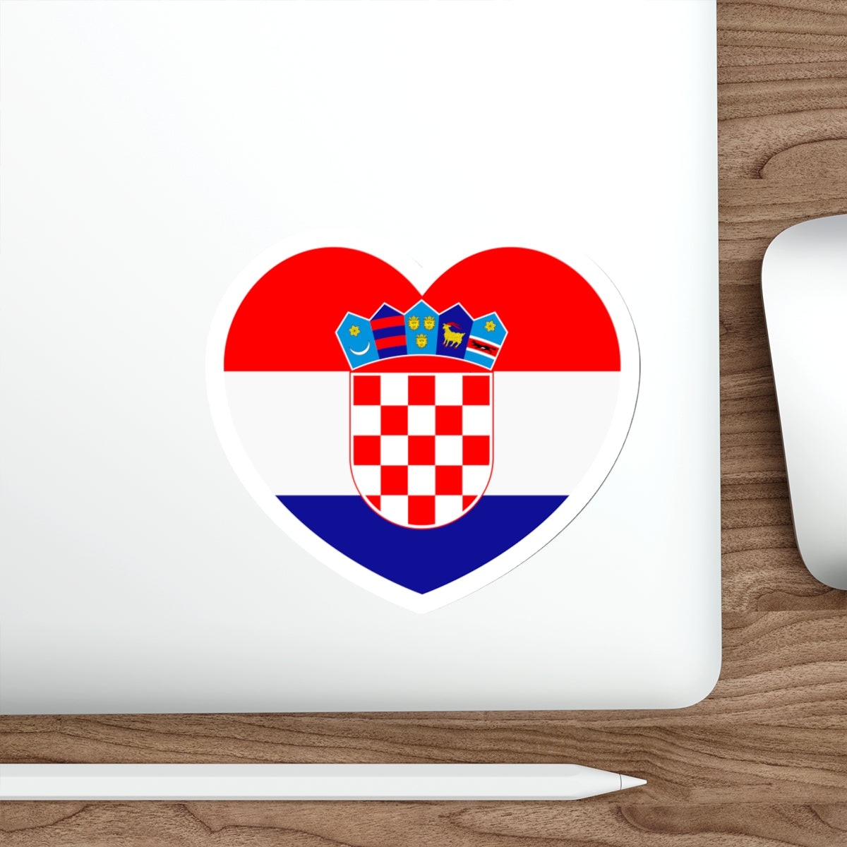 Heart Flag of Croatia - STICKER Vinyl Die-Cut Decal-The Sticker Space