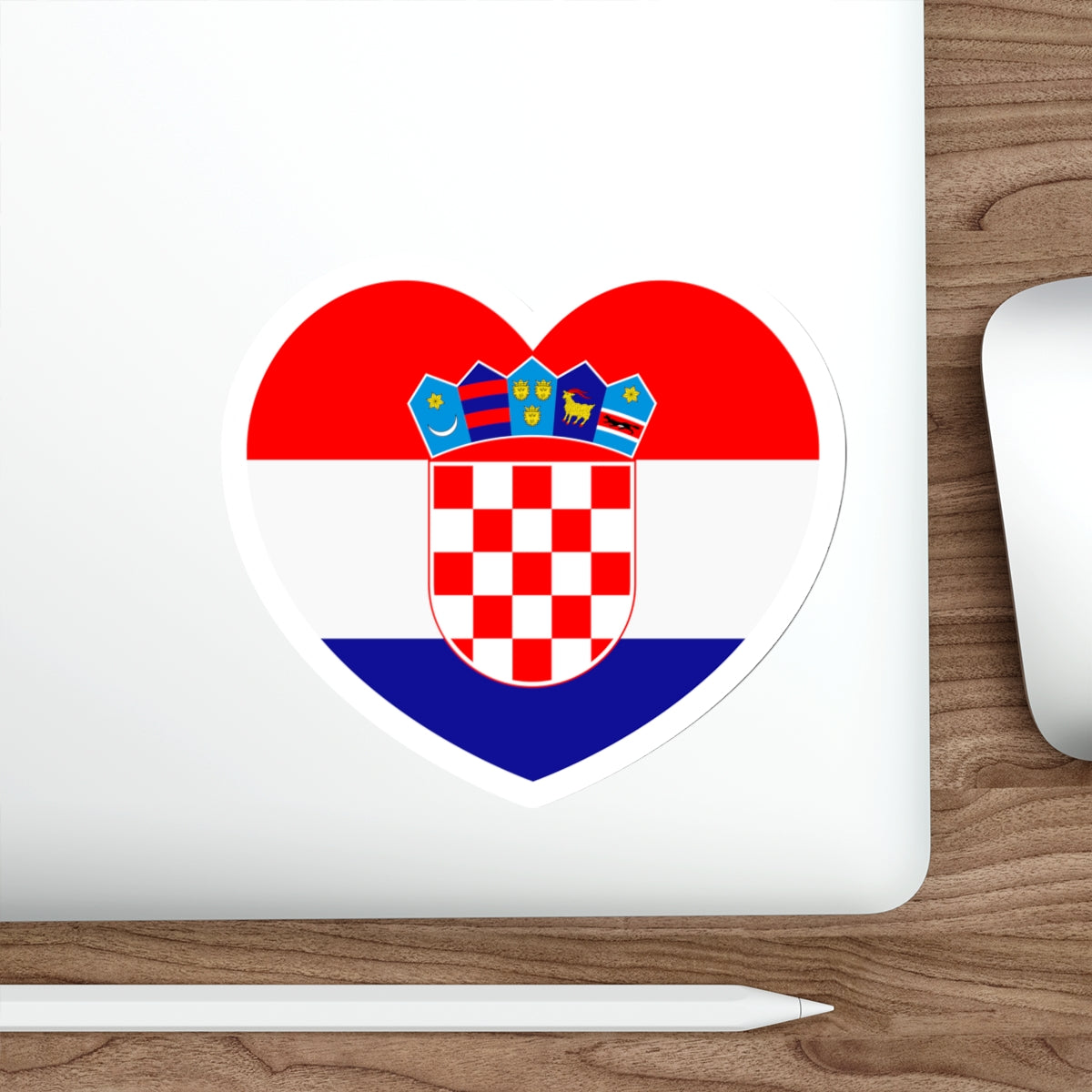 Heart Flag of Croatia - STICKER Vinyl Die-Cut Decal-The Sticker Space