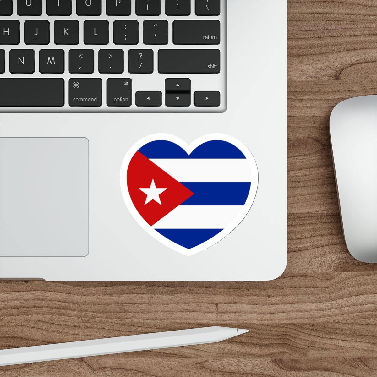 Heart Flag of Cuba - STICKER Vinyl Die-Cut Decal-The Sticker Space