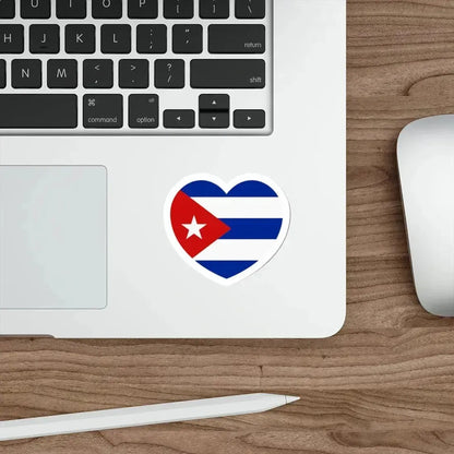 Heart Flag of Cuba - STICKER Vinyl Die-Cut Decal - The Sticker Space