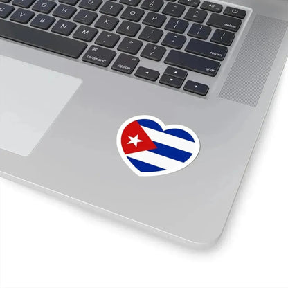 Heart Flag of Cuba - STICKER Vinyl Kiss-Cut Decal - The Sticker Space