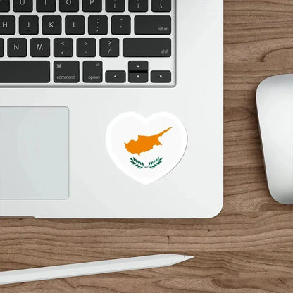Heart Flag of Cyprus 1960-2006 - STICKER Vinyl Die-Cut Decal - The Sticker Space