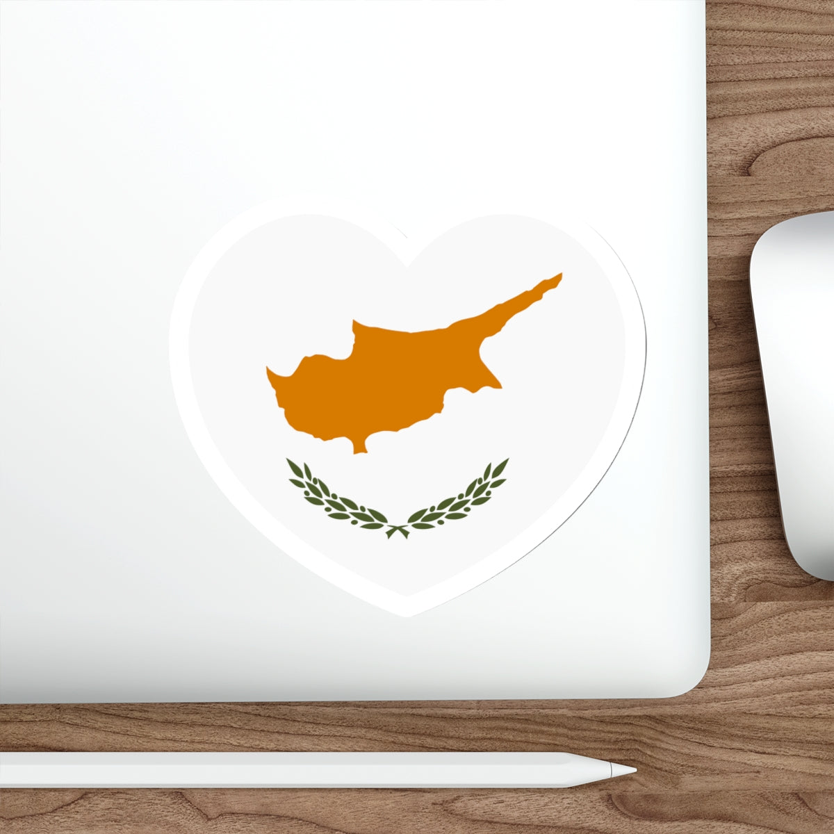 Heart Flag of Cyprus - STICKER Vinyl Die-Cut Decal-The Sticker Space