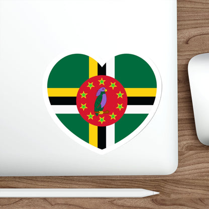 Heart Flag of Dominica 1981-1988 - STICKER Vinyl Die-Cut Decal-The Sticker Space