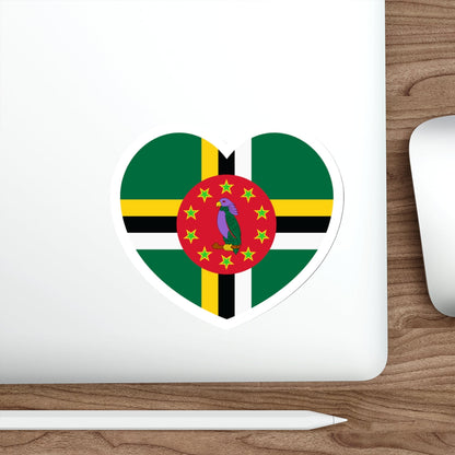 Heart Flag of Dominica 1988-1990 - STICKER Vinyl Die-Cut Decal-The Sticker Space