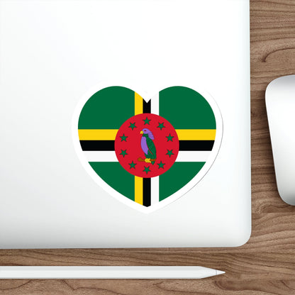 Heart Flag of Dominica - STICKER Vinyl Die-Cut Decal-The Sticker Space