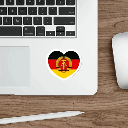 Heart Flag of East Germany - STICKER Vinyl Die-Cut Decal - The Sticker Space