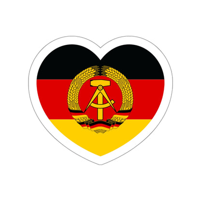 Heart Flag of East Germany - STICKER Vinyl Die-Cut Decal-White-The Sticker Space