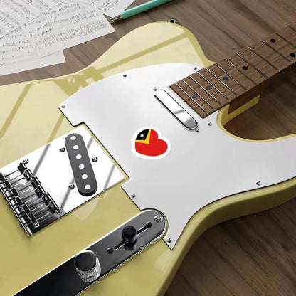 Heart Flag of East Timor - STICKER Vinyl Die-Cut Decal - The Sticker Space