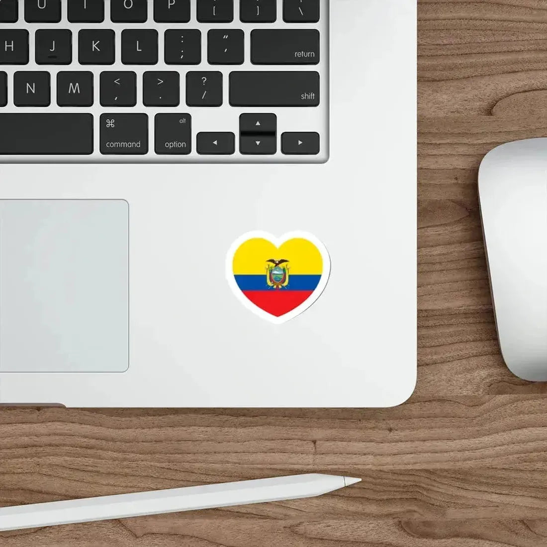 Heart Flag of Ecuador - STICKER Vinyl Die-Cut Decal - The Sticker Space