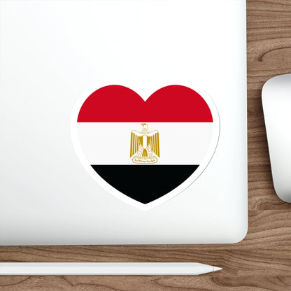 Heart Flag of Egypt - STICKER Vinyl Die-Cut Decal-The Sticker Space