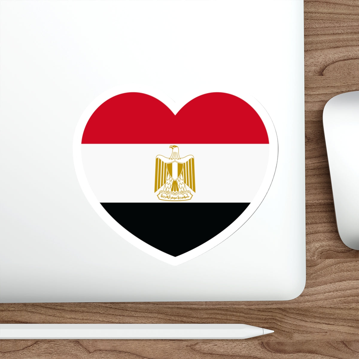 Heart Flag of Egypt - STICKER Vinyl Die-Cut Decal-The Sticker Space