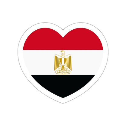 Heart Flag of Egypt - STICKER Vinyl Die-Cut Decal-White-The Sticker Space