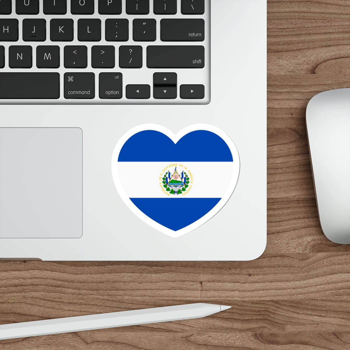 Heart Flag of El Salvador - STICKER Vinyl Die-Cut Decal-The Sticker Space