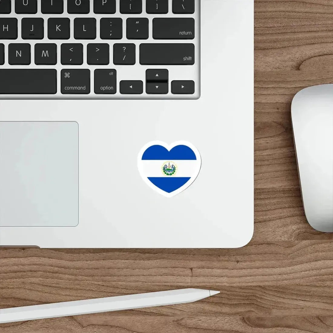 Heart Flag of El Salvador - STICKER Vinyl Die-Cut Decal - The Sticker Space