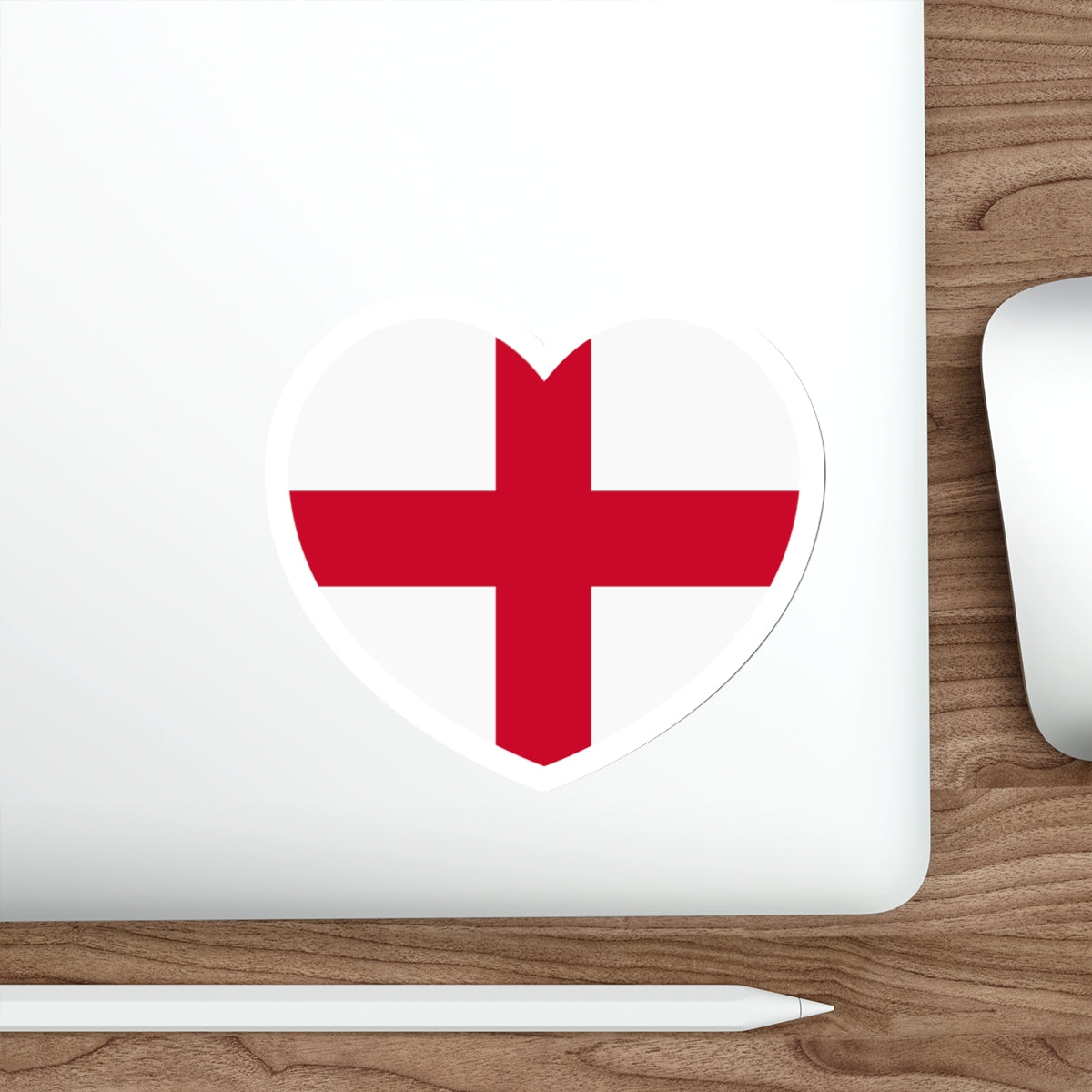 Heart Flag of England - STICKER Vinyl Die-Cut Decal-The Sticker Space