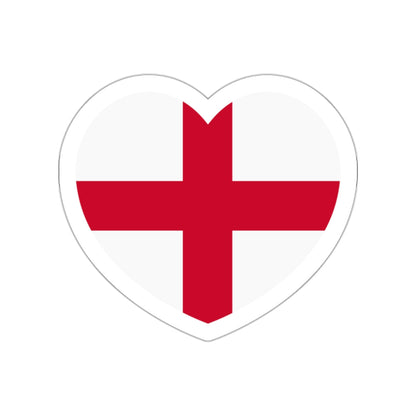 Heart Flag of England - STICKER Vinyl Die-Cut Decal-White-The Sticker Space