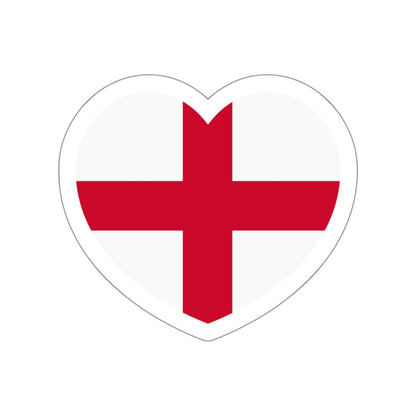 Heart Flag of England - STICKER Vinyl Die-Cut Decal-White-The Sticker Space