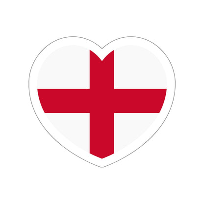 Heart Flag of England - STICKER Vinyl Die-Cut Decal-White-The Sticker Space