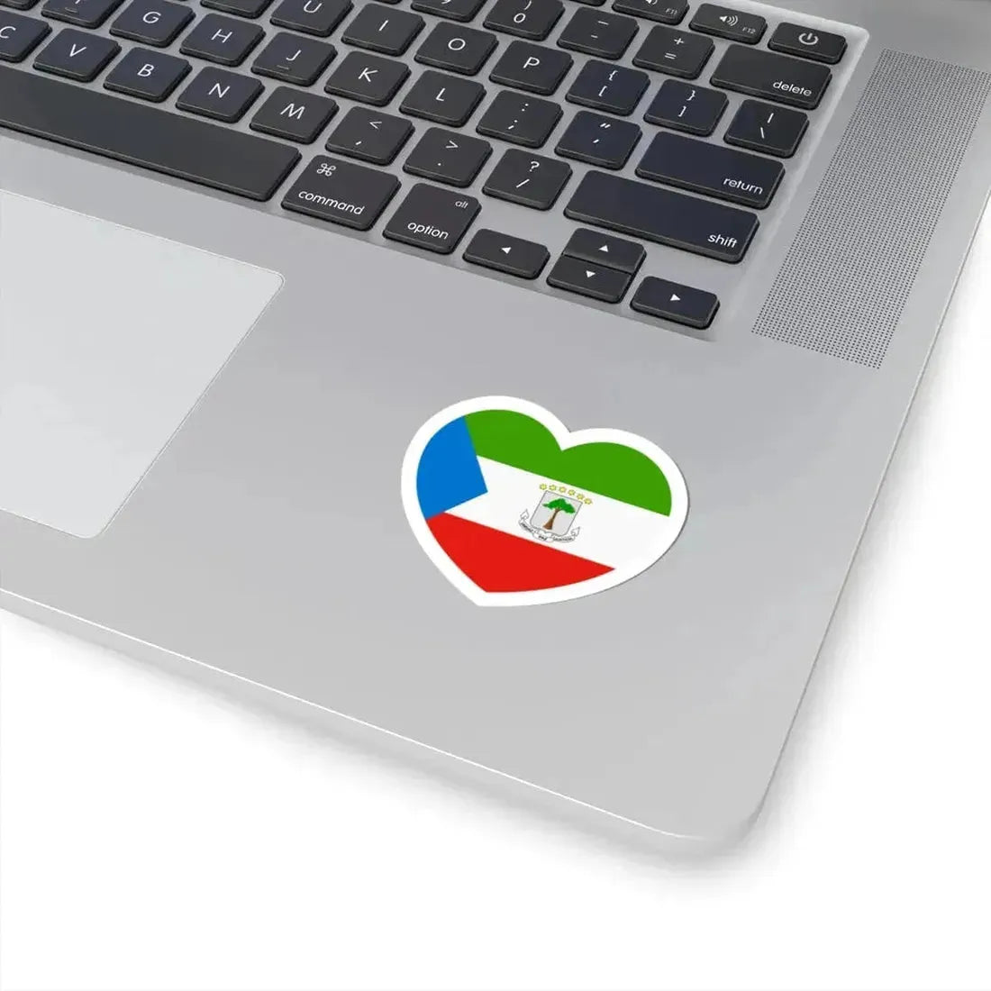 Heart Flag of Equatorial Guinea - STICKER Vinyl Kiss-Cut Decal - The Sticker Space