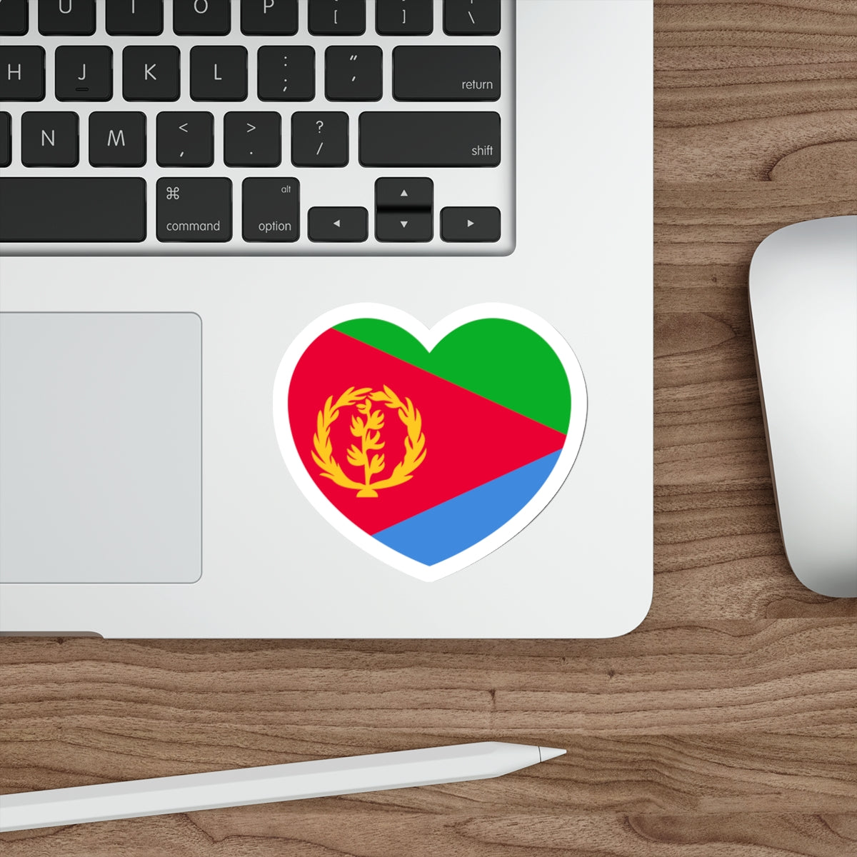 Heart Flag of Eritrea 1993-1995 - STICKER Vinyl Die-Cut Decal-The Sticker Space