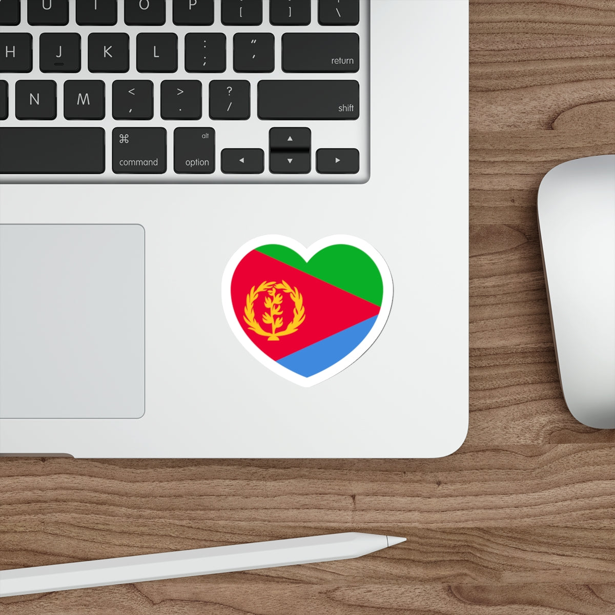 Heart Flag of Eritrea 1993-1995 - STICKER Vinyl Die-Cut Decal-The Sticker Space