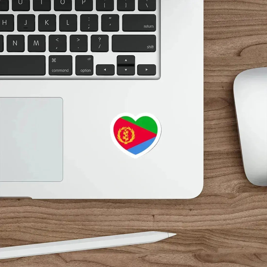 Heart Flag of Eritrea 1993-1995 - STICKER Vinyl Die-Cut Decal - The Sticker Space