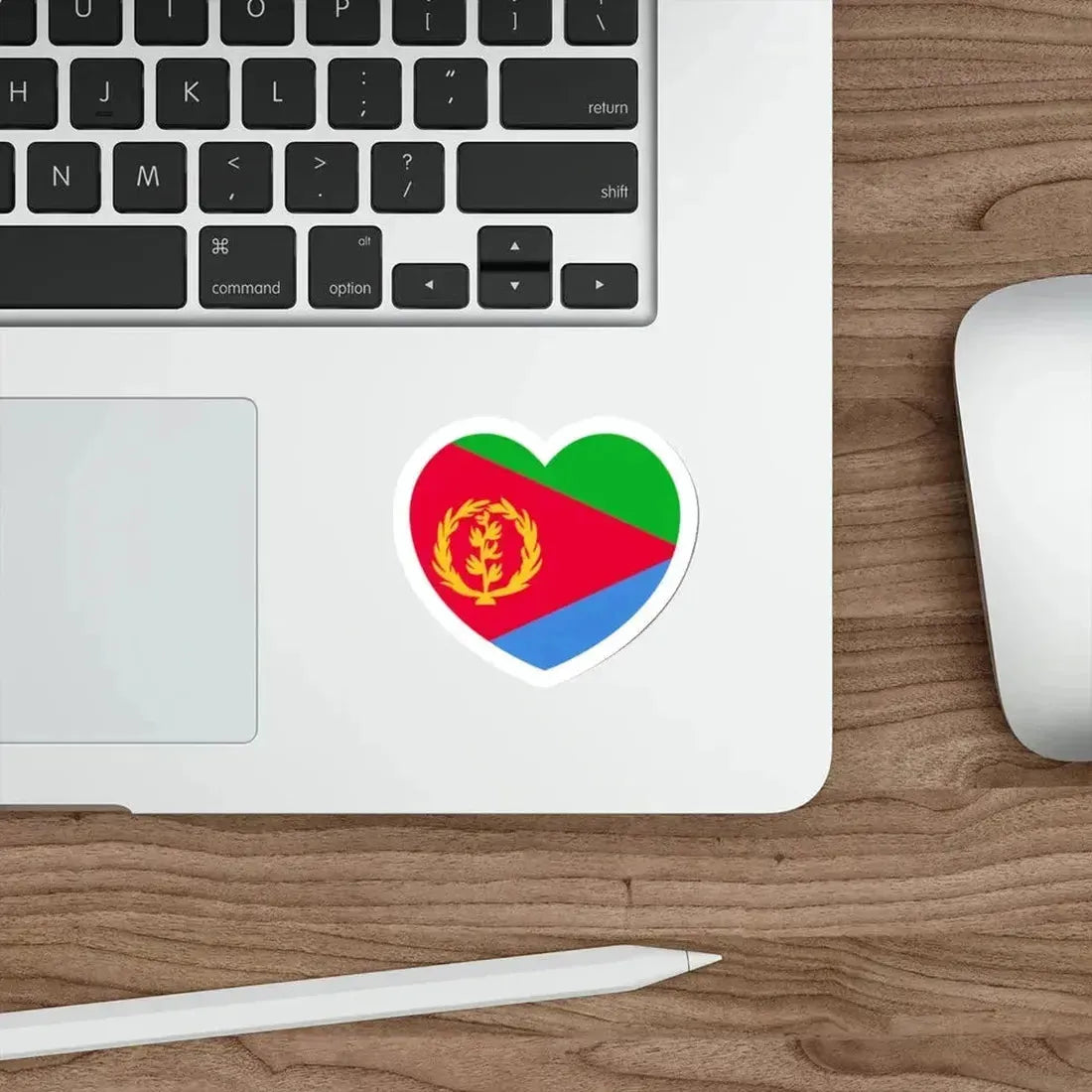 Heart Flag of Eritrea 1993-1995 - STICKER Vinyl Die-Cut Decal - The Sticker Space