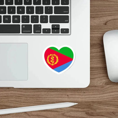Heart Flag of Eritrea 1993-1995 - STICKER Vinyl Die-Cut Decal - The Sticker Space