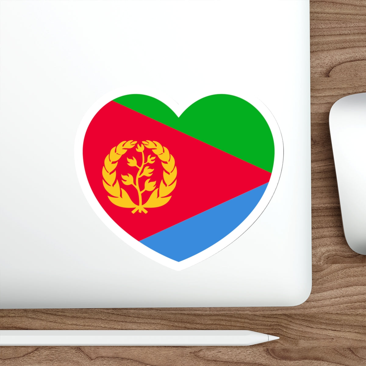 Heart Flag of Eritrea - STICKER Vinyl Die-Cut Decal-The Sticker Space