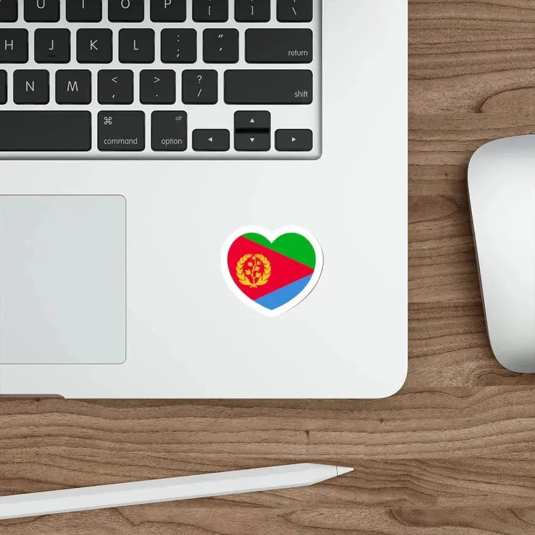 Heart Flag of Eritrea - STICKER Vinyl Die-Cut Decal - The Sticker Space