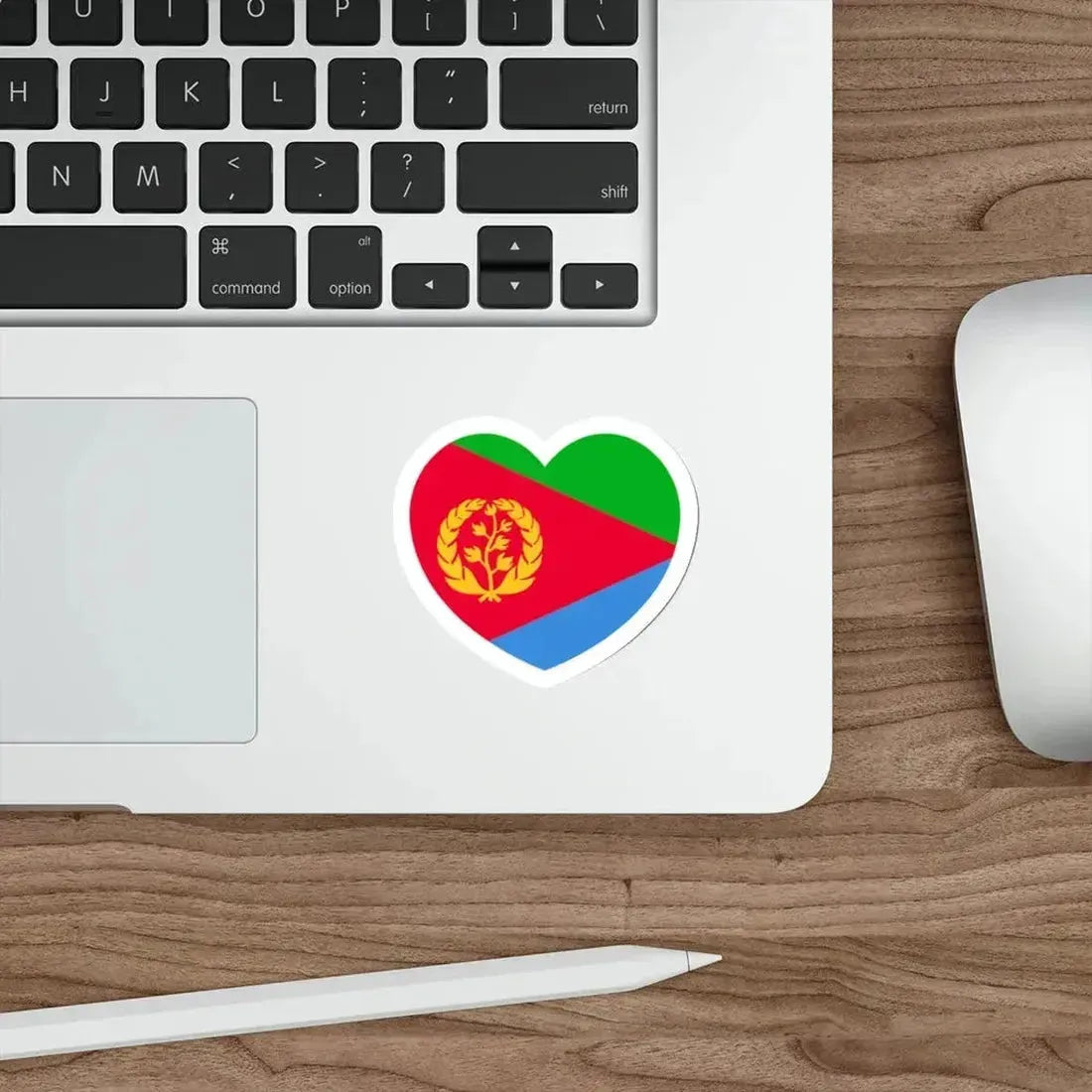Heart Flag of Eritrea - STICKER Vinyl Die-Cut Decal - The Sticker Space