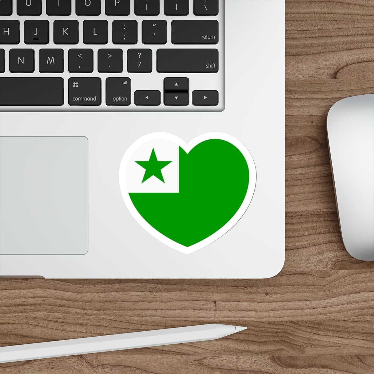 Heart Flag of Esperanto - STICKER Vinyl Die-Cut Decal-The Sticker Space