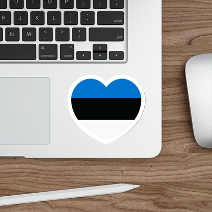 Heart Flag of Estonia - STICKER Vinyl Die-Cut Decal-The Sticker Space