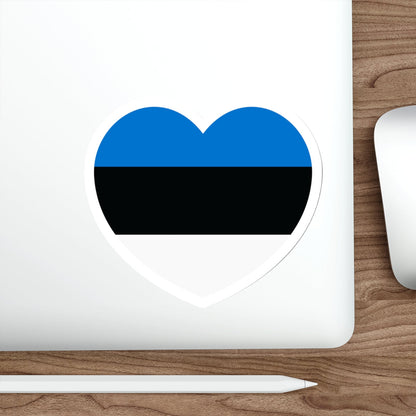 Heart Flag of Estonia - STICKER Vinyl Die-Cut Decal-The Sticker Space