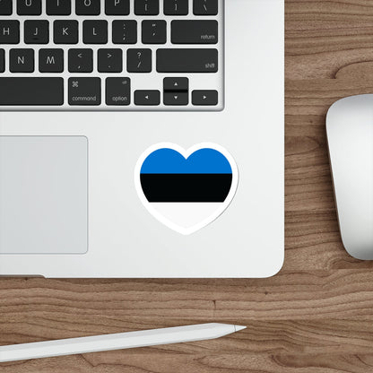 Heart Flag of Estonia - STICKER Vinyl Die-Cut Decal-The Sticker Space