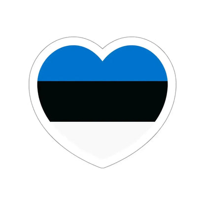 Heart Flag of Estonia - STICKER Vinyl Die-Cut Decal White Die-Cut 3 Inch - The Sticker Space