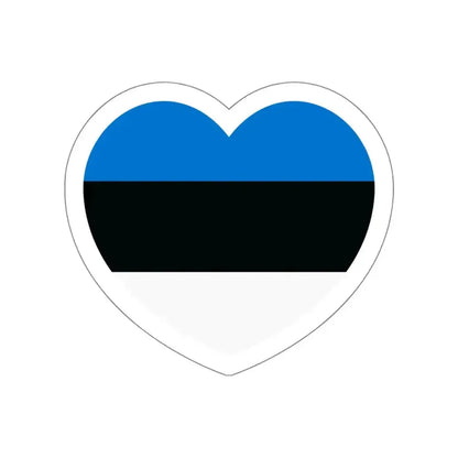 Heart Flag of Estonia - STICKER Vinyl Die-Cut Decal White Die-Cut 4 Inch - The Sticker Space