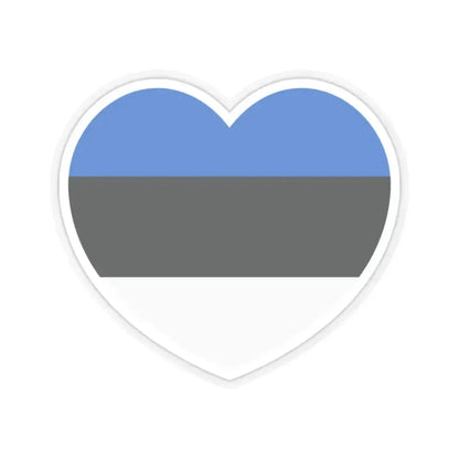 Heart Flag of Estonia - STICKER Vinyl Kiss-Cut Decal 2 Inch Transparent - The Sticker Space